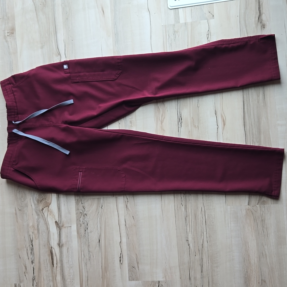 S FIGS Burgundy Yola Scrub Pant